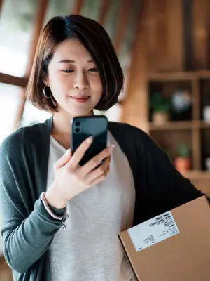 scrolling on cell phone