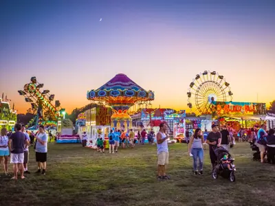 people at a carnival