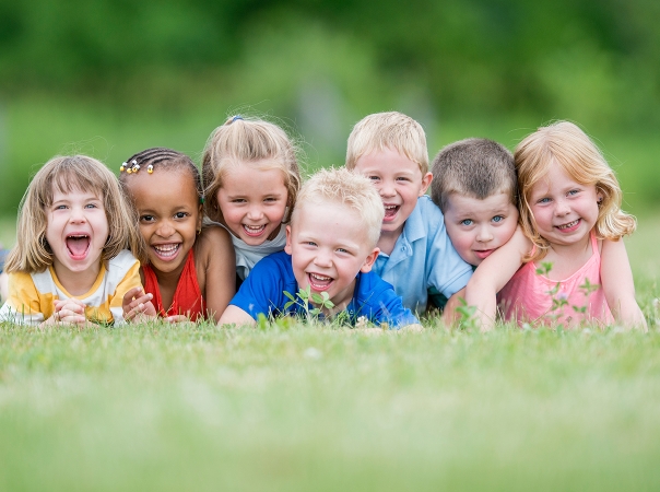 Children laughing